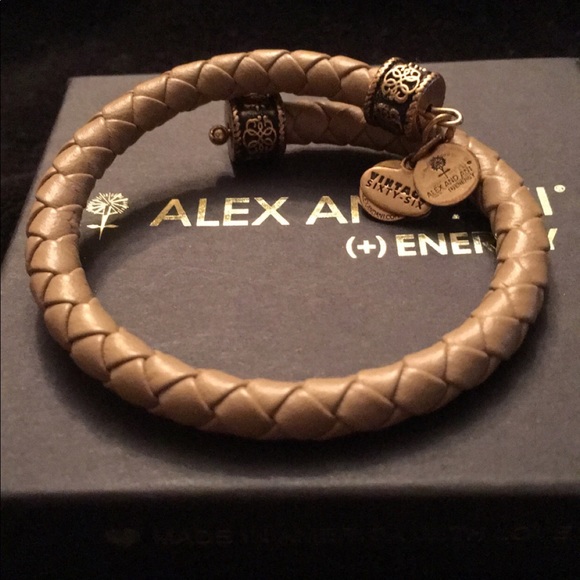 Authentic Alex and Ani leather wrap bangle - Picture 2 of 2